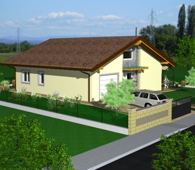 Progetto di una villa singola ad alta efficenza energetica, classe "A+"; a Cervignano del Friuli